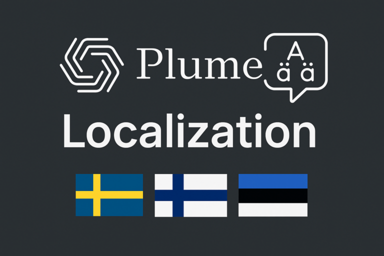 Plume Localization - Swedish, Finnish, Estonian